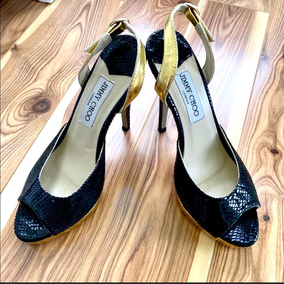 JIMMY CHOO | nova slingback peep-toe heels - Picture 1 of 3